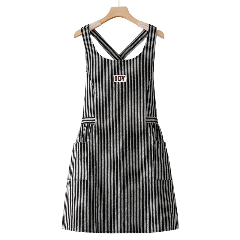 纯棉家用厨房围裙工作服女