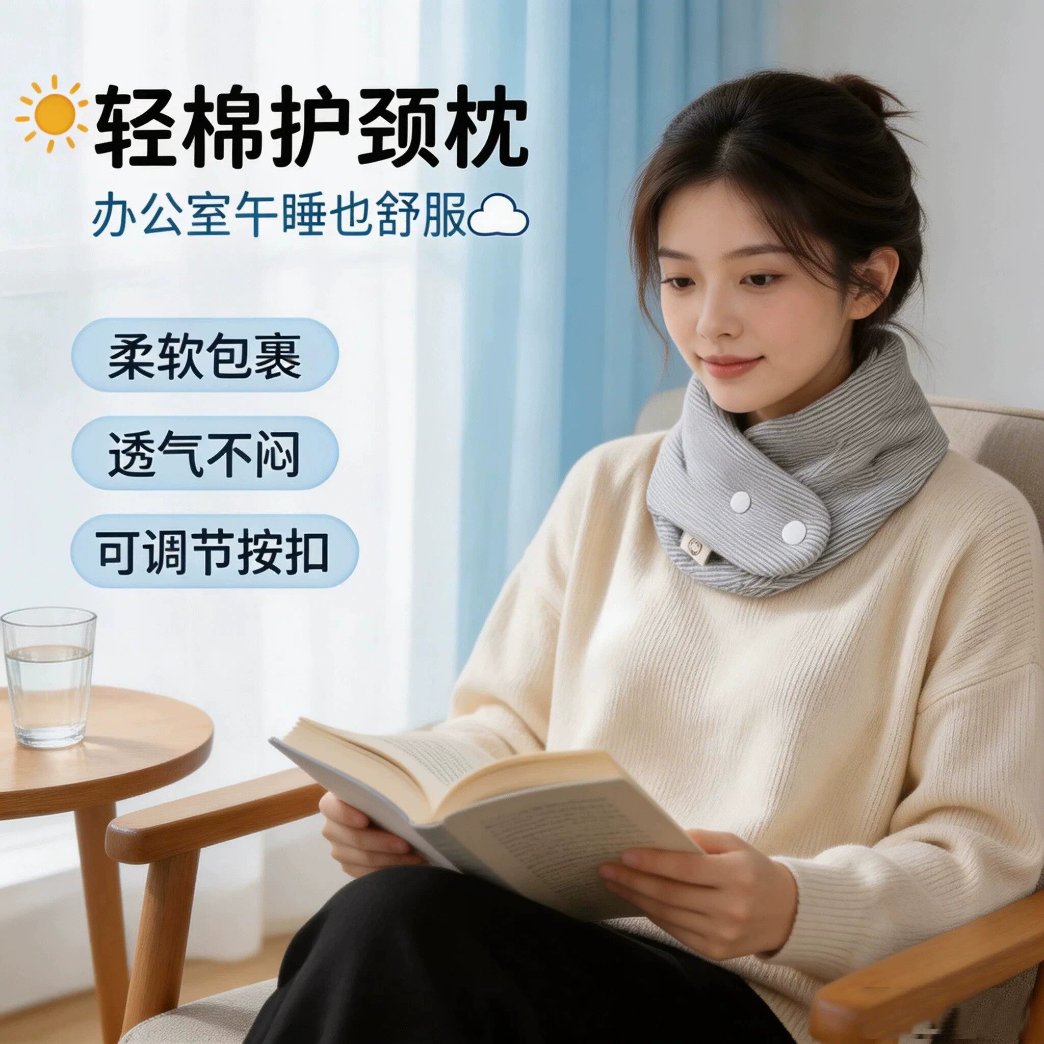 款棉花护颈脖套办公居家