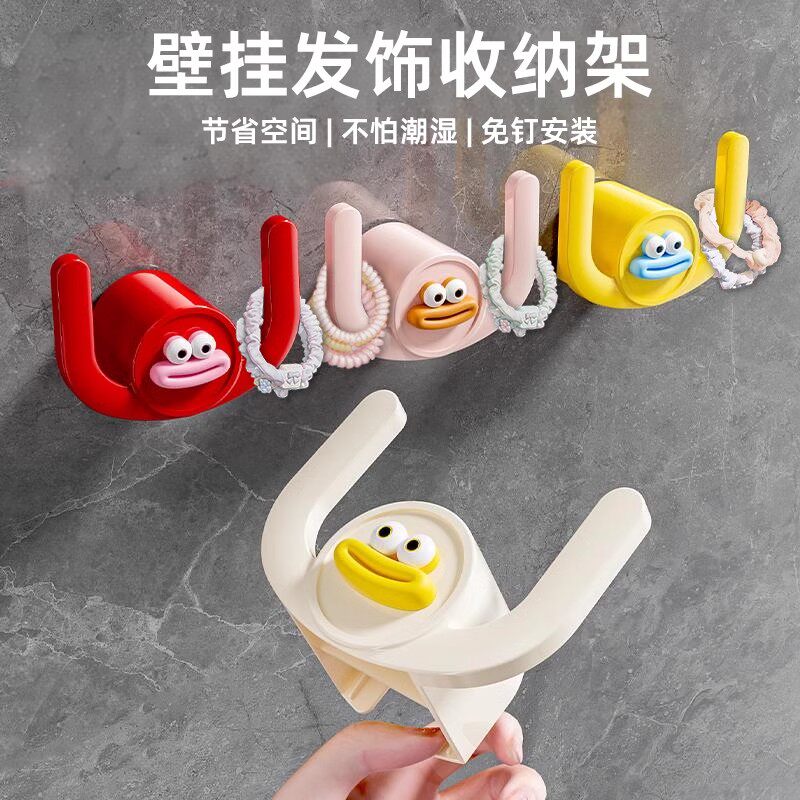 卫生间发圈发绳发夹发饰收纳架墙上新款壁挂首饰发箍头绳皮筋挂架