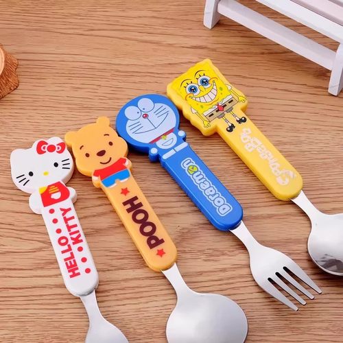 可爱创意不锈钢餐具儿童卡通筷子