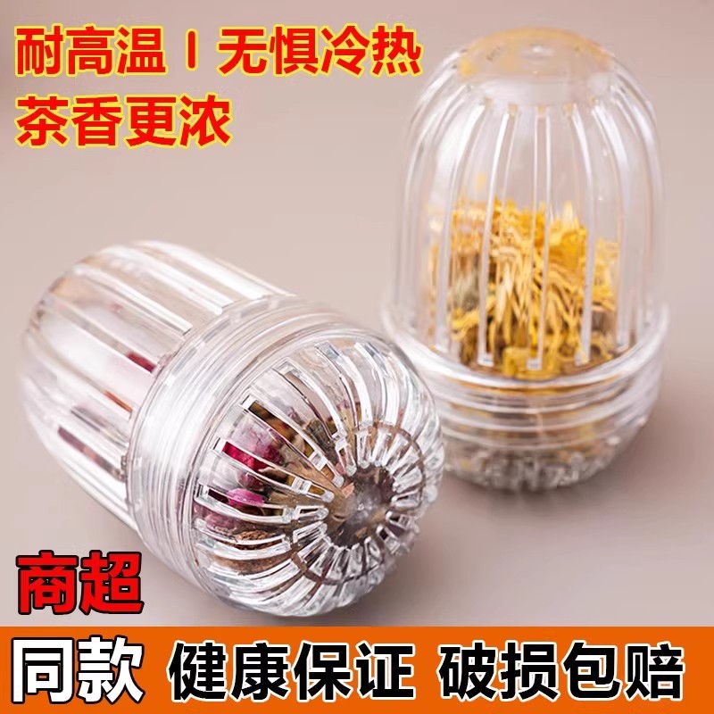 新款泡茶神器家用便携杯子过滤器茶漏茶仓花茶球塑料茶水分离通用