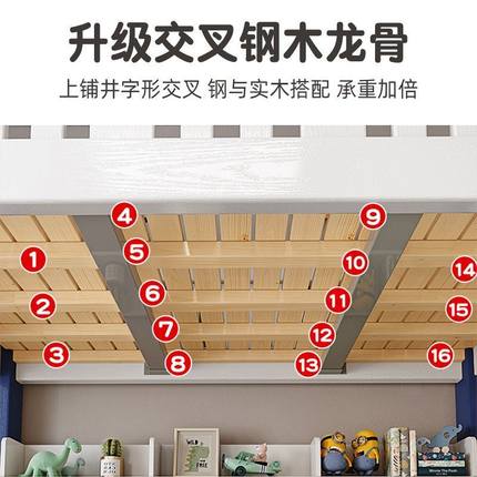 实木上下床多功能高低床两层床子母床上下铺床二层儿童组合双层床