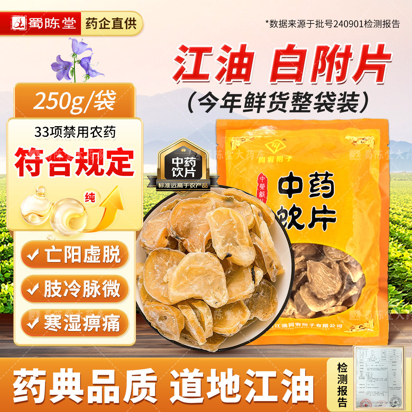 江油附子白附片药典标准炮制中药