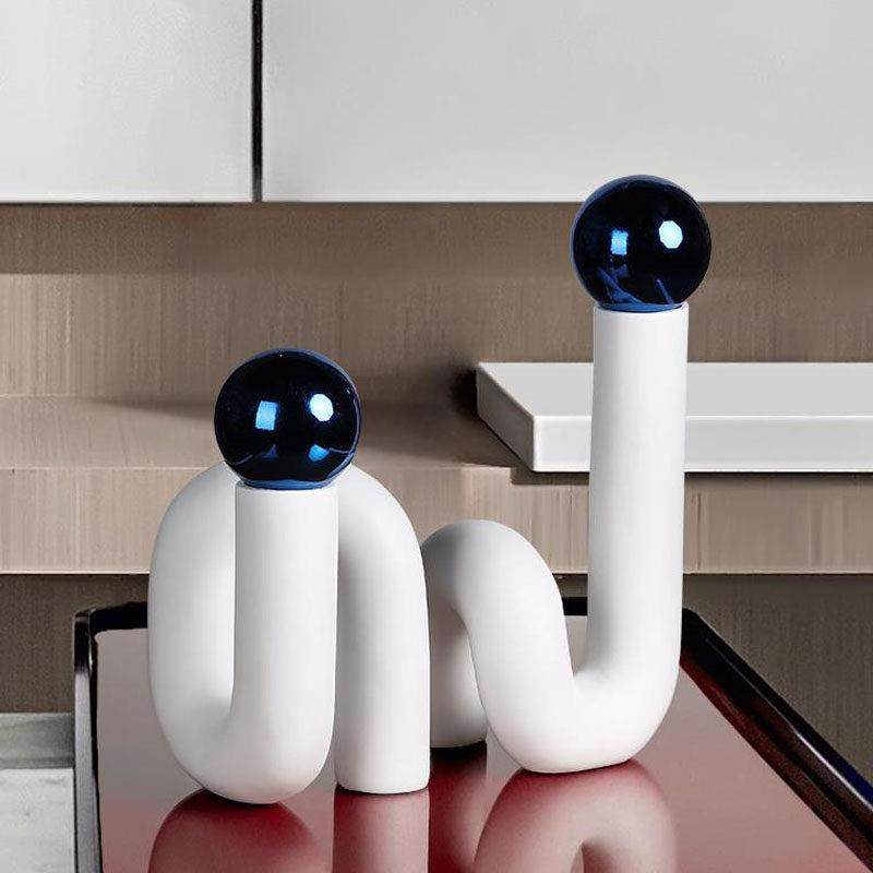 创意现代简约曲线蓝球几何装饰模型房酒店床和早餐无障碍豪华陈设,家居饰品,装饰摆件,淘宝优惠券,粉丝福利购,淘宝优惠卷