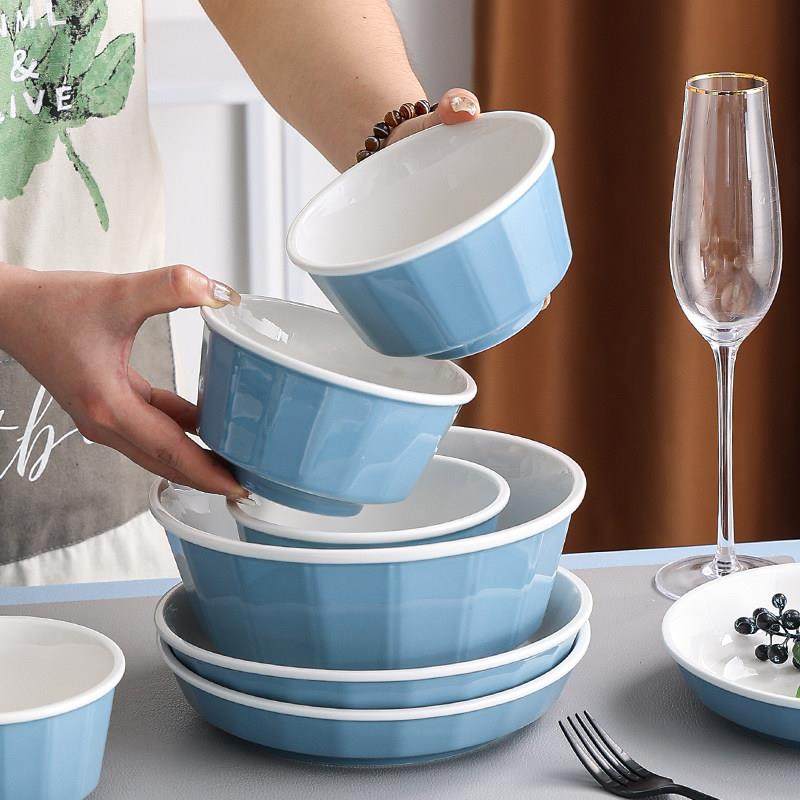 碗家用网红碗盘碗碟餐具套装面碗陶瓷北欧加厚小碗饭碗2024新款,餐饮具,碗,淘宝优惠券,粉丝福利购,淘宝优惠卷