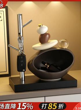 石来运转入户玄关钥匙收纳摆件家居客厅酒柜电视柜装饰品乔迁礼品