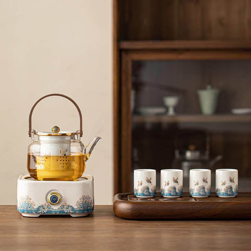 电陶炉煮茶器煮茶壶蒸煮两用沏茶烧水大容量围炉煮茶送礼盒套装