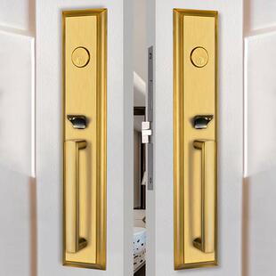 木门对开 门锁老式别墅庭院防盗锁家用子母门双开 关通用型入户门