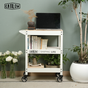 CATLDW工业风家用小推车北欧ins风三层收纳客厅咖啡厅收纳置物架