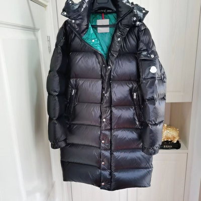 优淳羽冬季长款羽绒服男女同款情侣装时尚连帽冬季加厚保暖白鸭绒