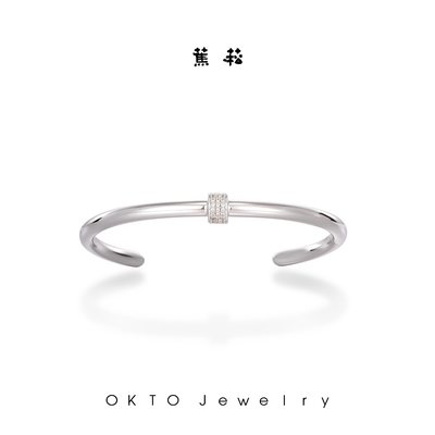 蕉菘OKTO饰品 【信念的符号】symbol手镯简约轻奢圆圈闪耀首饰女