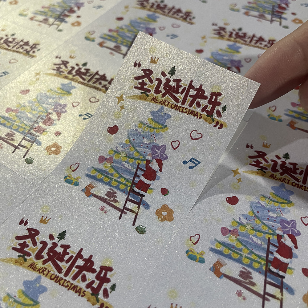 圣诞贴纸可爱手绘出物手账礼品打包diy装饰贴纸圣诞节封口贴定制