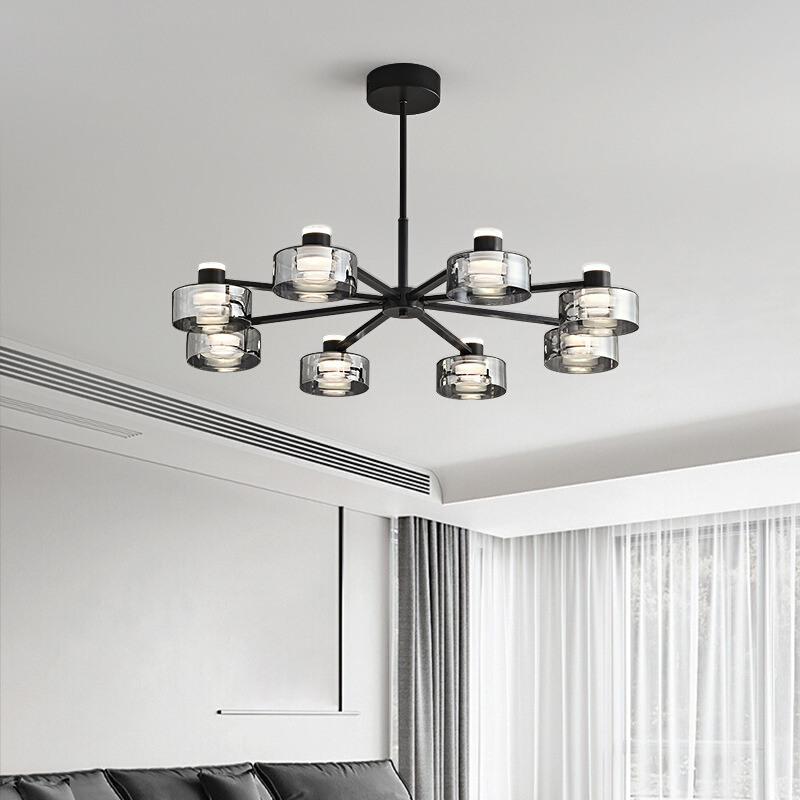 意式极简全铜客厅吊灯北欧创意玻璃大气设计师家用现代卧室灯具