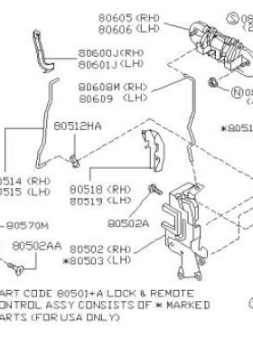 门内拉手80670-ED50A 80670-ED90B 80671-ED50A