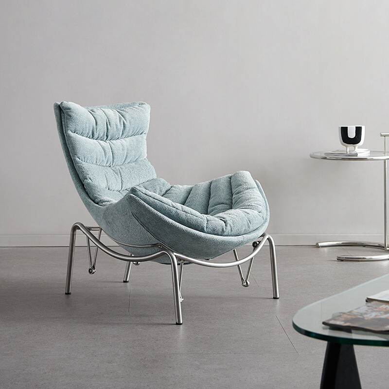 北欧创意摇摇椅大人躺椅午睡阳台客厅布艺蜗牛椅懒人休闲单人沙发