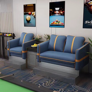 高档台球沙发观球椅双人球馆椅子一体组合三人台球厅休息观球座椅