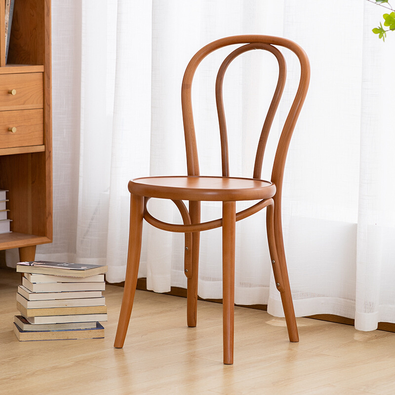 曲木18号椅子咖啡圆背藤椅法式复古酒店茶室thonet桑纳索耐特椅