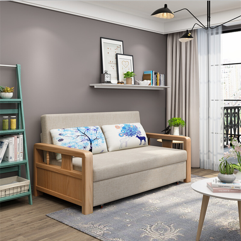 批发两用可折叠沙发双人小户型客厅简易推拉经济型多功能折叠床