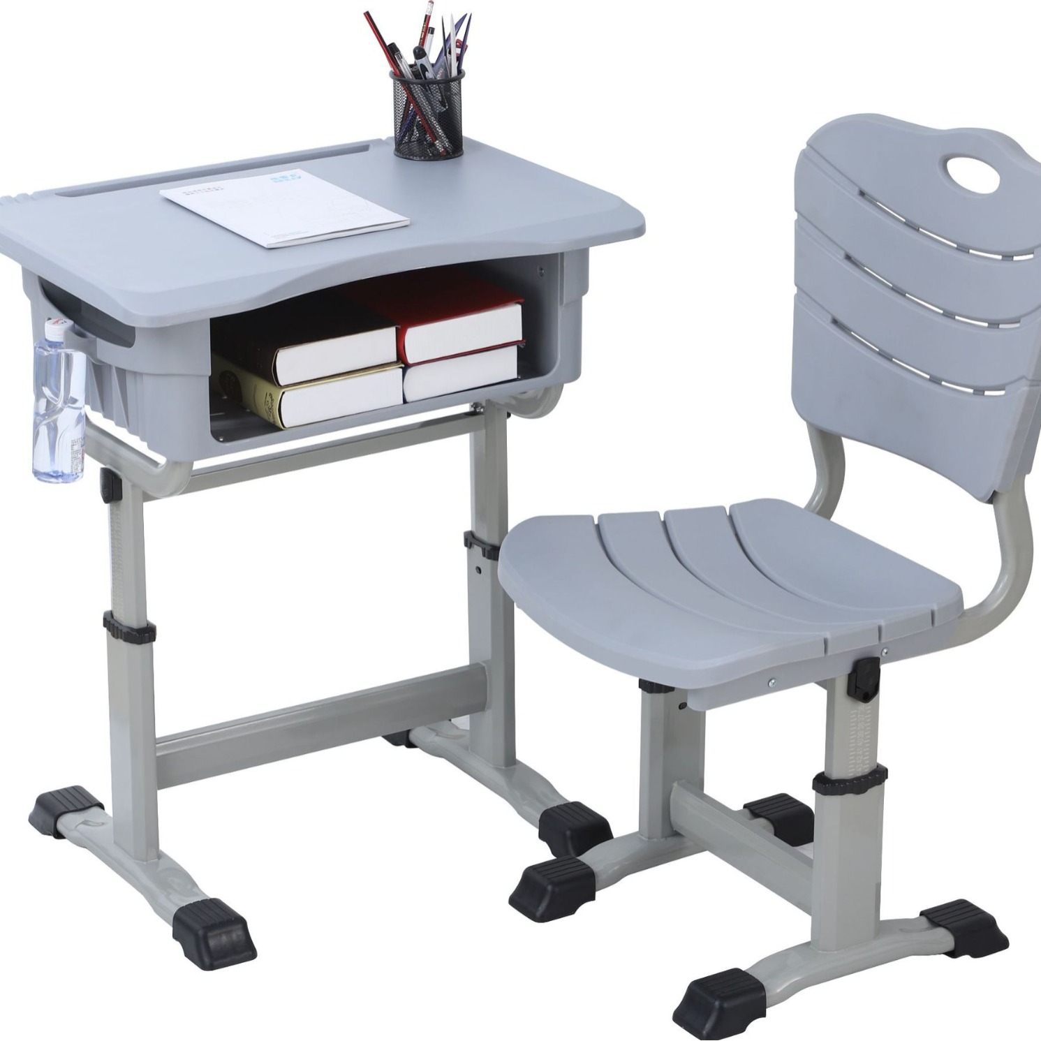 高级可调节升降课桌椅中小学生辅导培训班课桌椅学校写字书桌套装