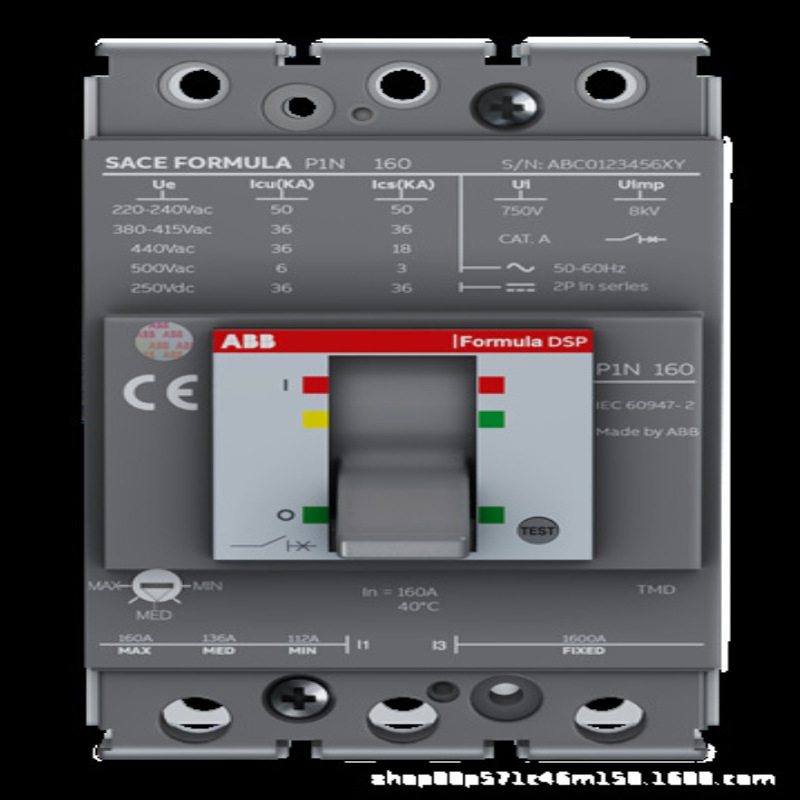ABB塑壳断路器P1B 160 TMD 40-450 3P F P1B 160 TMD 50-500 4P F