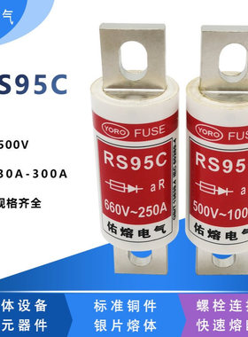 佑熔RS95C 500V/660V 63A75A100A125A150A200A225A250A快速熔断器