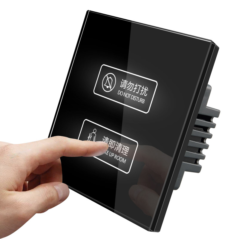 墙壁开关插座面板86型触摸开关酒店宾馆请勿打扰请即清理门铃开关