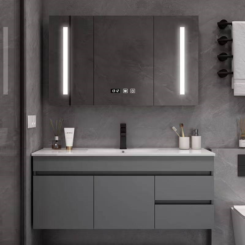 一体陶瓷浴室柜实木卫浴68公分78cm88厘米98/108/118柜组合洗漱台