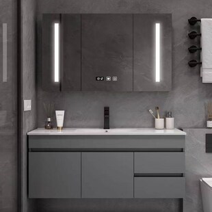 一体陶瓷浴室柜实木卫浴68公分78cm88厘米98/108/118柜组合洗漱台