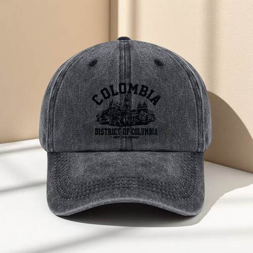 新款COLOMBIA风格棒球帽复古城堡男女软顶遮阳帽子百搭户外棒球帽