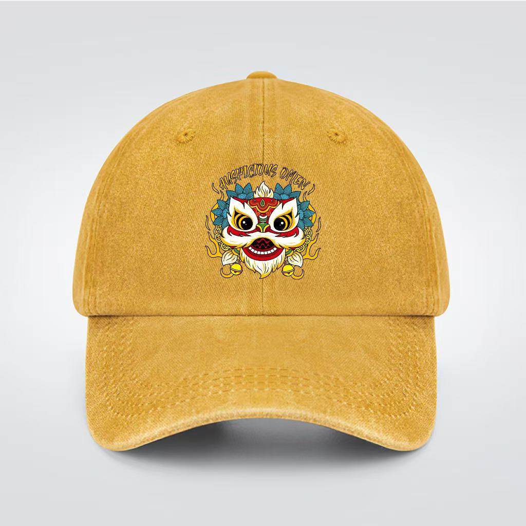 国潮联名京剧醒狮款棒球帽防晒男女休闲帽子遮阳帽百搭鸭舌帽中国