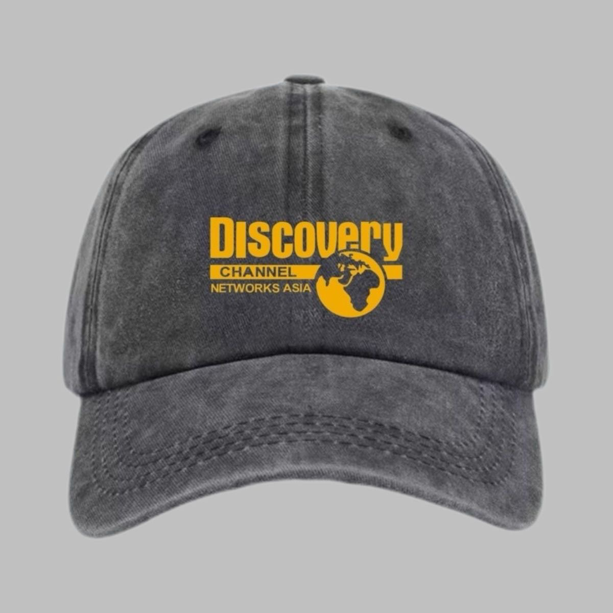 Discovery探索地球做旧帽子鸭舌帽男女情侣户外遮阳百搭棒球帽