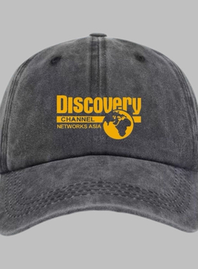 Discovery探索地球做旧帽子鸭舌帽男女情侣户外遮阳百搭棒球帽