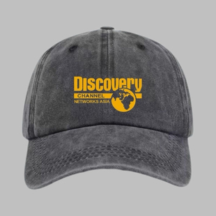 Discovery探索地球做旧帽子鸭舌帽男女情侣户外遮阳百搭棒球帽