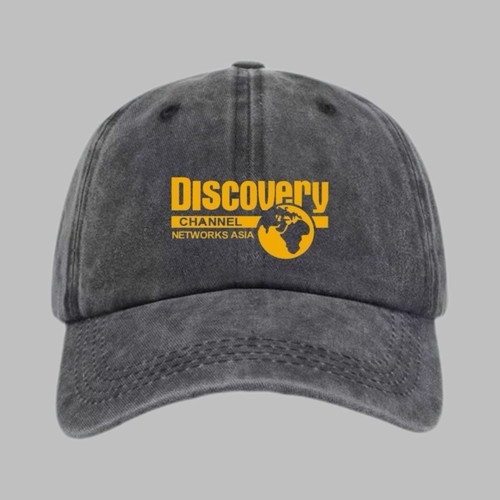 Discovery探索地球做旧帽子鸭舌帽男女情侣户外遮阳百搭棒球帽
