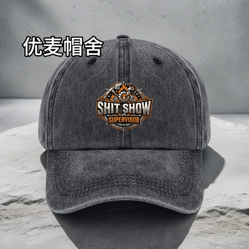 Shit Show趣味棒球帽欧美搞怪主管印花鸭舌帽男女遮阳百搭帽子