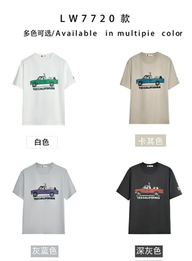 TES25春夏新款法斗狗狗刺绣短袖T恤