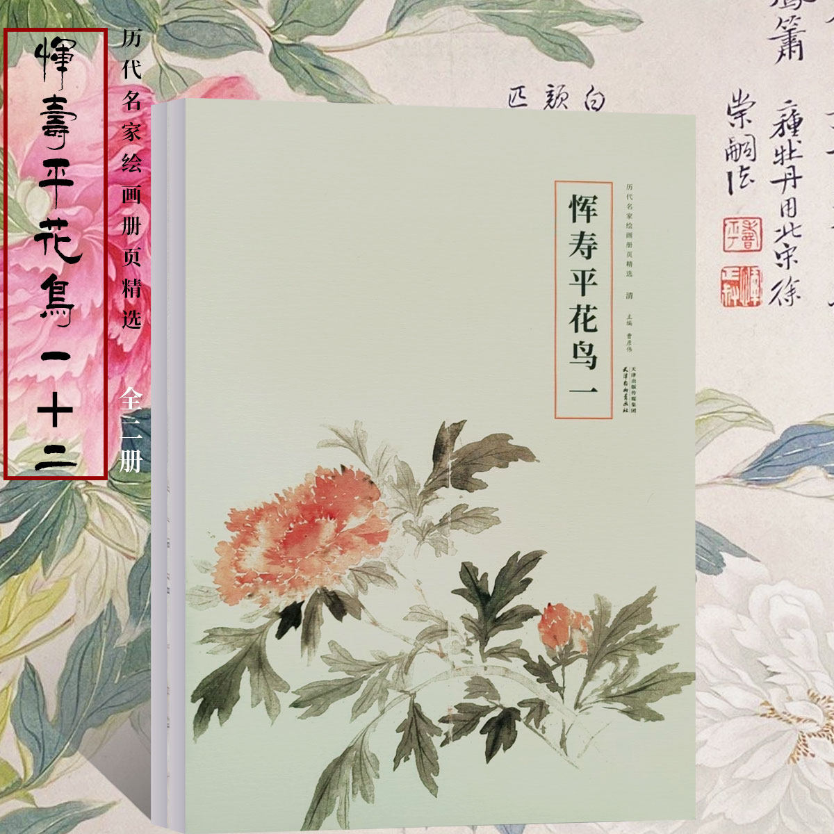 历代名家绘画册页精选恽寿平花鸟全二册写意花鸟画临摹技法文人画写意没骨花卉画临摹范本仿古花鸟树木画临摹素材艺术收藏鉴赏画集