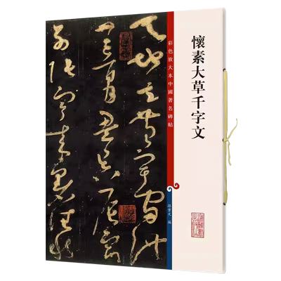 正版现货 怀素大草千字文 8开高清彩色放大本中国著名碑帖 孙宝文繁体旁注草书行书法帖毛笔书法字帖临摹书籍 上海辞书出版社