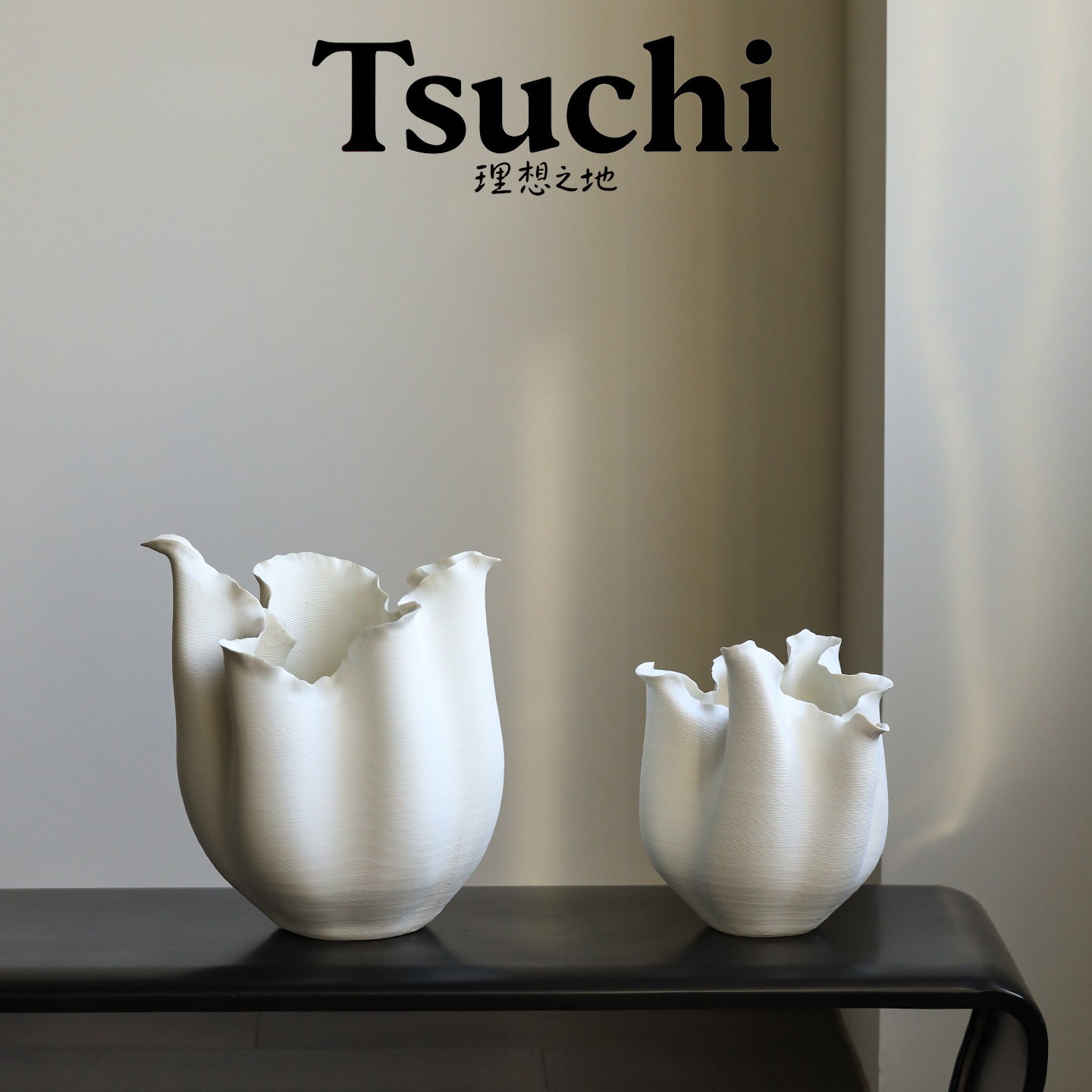 高级感侘寂风陶瓷花瓶景德镇白色中式陶罐客厅装饰艺术花器大口径