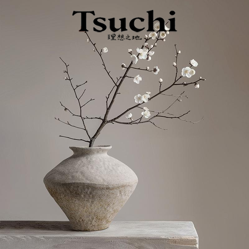 侘寂风复古艺术景德镇陶瓷花瓶