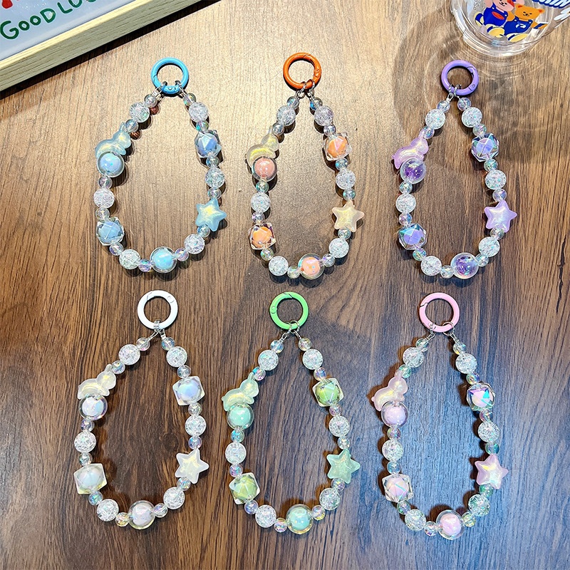 夜光小兔子串珠手机链钥匙扣汽车钥匙链包包挂件情侣小礼品