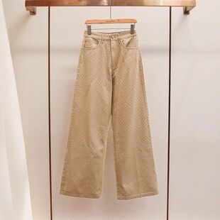 高腰重工時尚 新款 寬松女百搭S直筒牛仔褲 休閑長款 春季 顯瘦家燙鉆