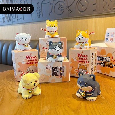 可爱教风树脂百茂原创柴犬装饰品