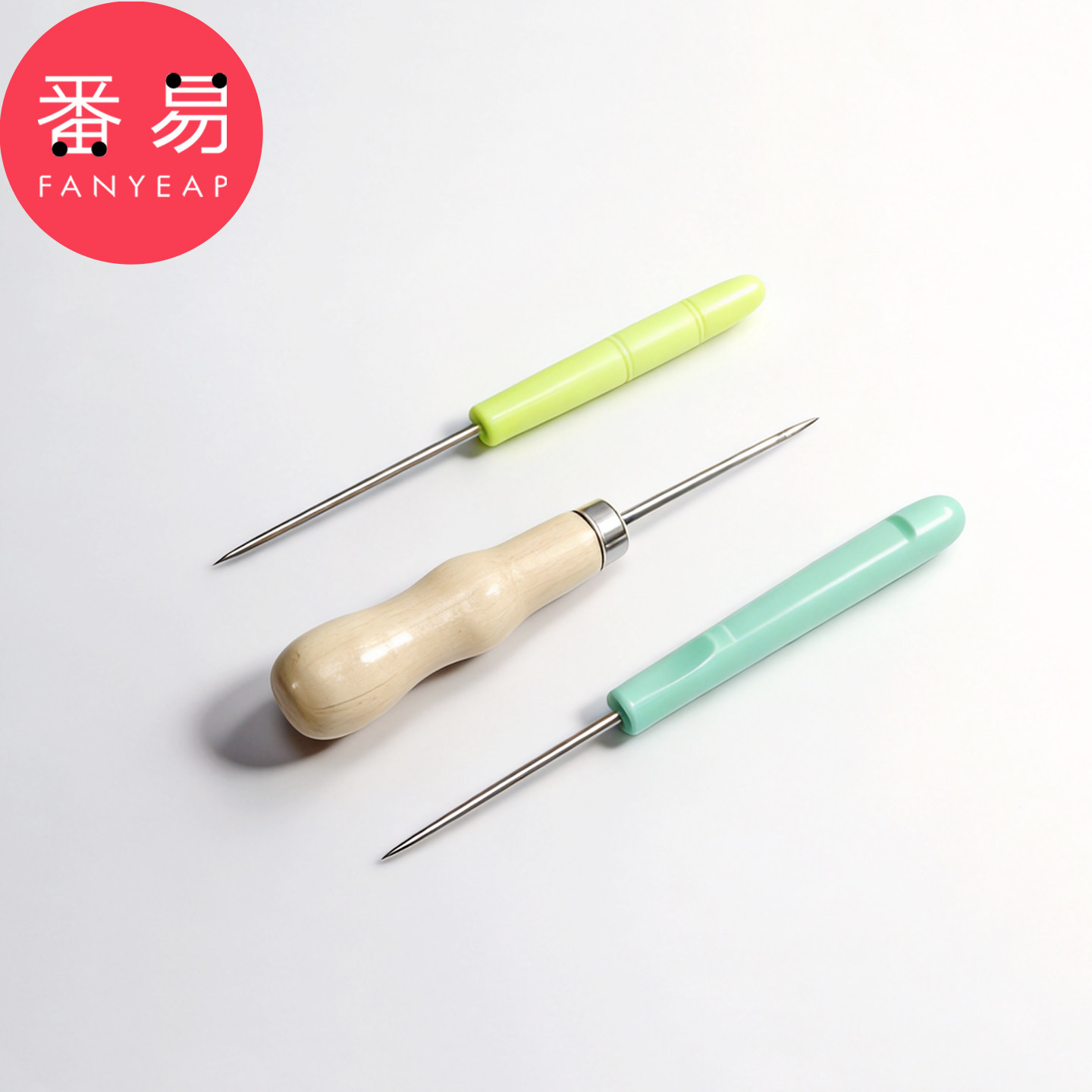 锥子D2zzn001-木柄锥子修鞋补鞋工具带孔直锥手工皮革打孔鞋锥