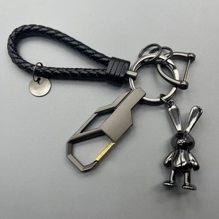 网红ins流氓兔汽车钥匙扣 潮酷个性创意流氓兔钥匙挂件情侣礼物