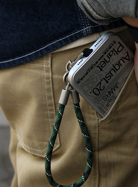 GS钛原色合金7MM户外露营山系手机挂绳钥匙扣耳机挂件相机防丢绳