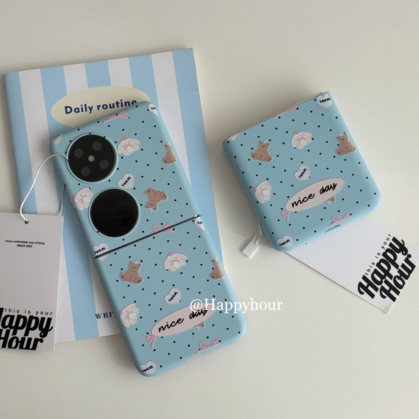 ins韩风波点熊兔小米MIXflip2