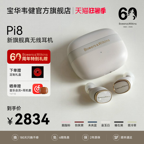 BW宝华韦健pi8真无线蓝牙入耳式主动降噪耳机 久戴不痛