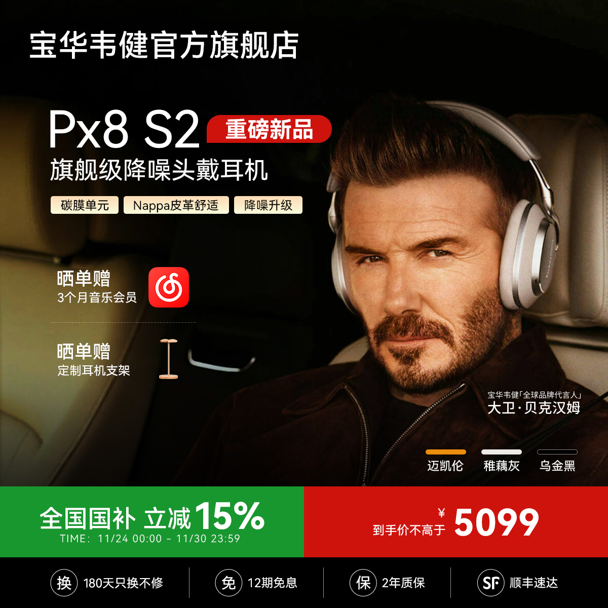 政府补贴｜宝华韦健PX8S2耳机