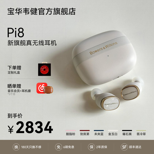 BW宝华韦健pi8真无线蓝牙入耳式主动降噪耳机 久戴不痛